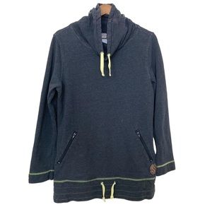 Special Blend Women’s Snowboarding Funnel Neck Tunic Longline Grey Pullover